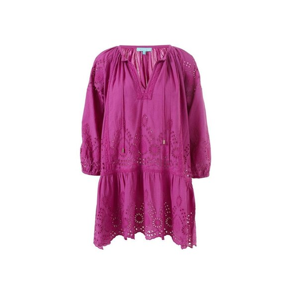 Melissa Odabash ASHLEY VIOLA KAFTAN Beach Dress Tunic Small Fuchsia - Picture 3 of 7